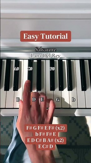 How to play Salvatore 🥀🖤 #piano #tutorial #easy