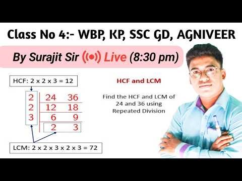 LCM & HCF in Bengali | ল.সা.গু ও গ.সা.গু | Math Class - 4 | Food SI/WBP/Constable/WBCS Math 2026🔥