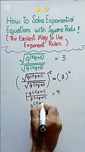 ​🔥 How to Solve Exponential Equations with Square Roots #shortsfeed #mathstricks #ytshorts #shorts