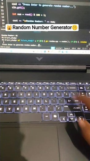 🤫 #computer #viral #2026tech Random number generation in C++ #ytshorts #shorts #coding #programming
