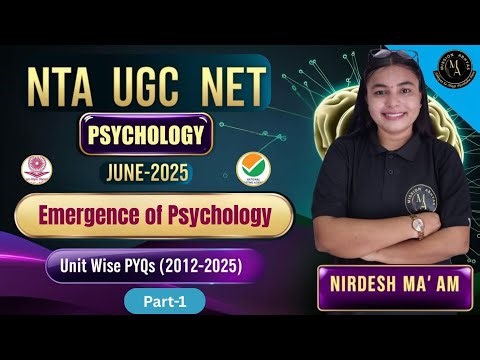 😱UGC NET June 2025 Psychology | Unit Wise Pyq ( 2012 - 2025 ) | Unit - 10 | PART -1 | by Nrdesh maam