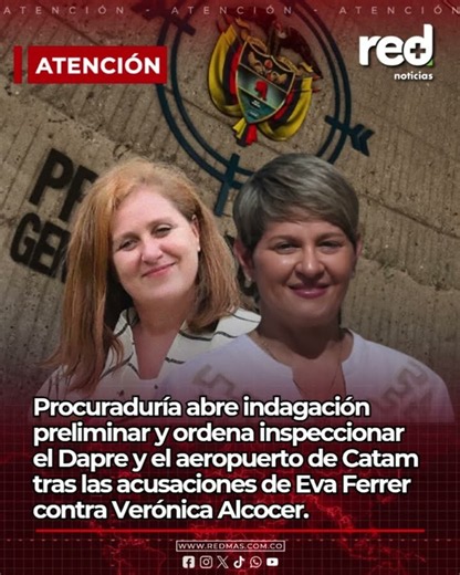 Procuraduría inspecciona DAPRE y CATAM tras denuncias de Eva Ferrer contra Alcocer