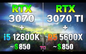 RTX 3070   i5-12600K vs RTX 3070 Ti   R5 5600X | 1440p分辨率8款游戏对比测试