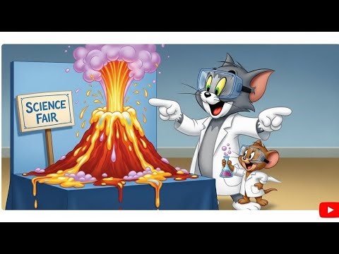 Tom and Jerry at the School Science Fair | A Fun Learning Adventure