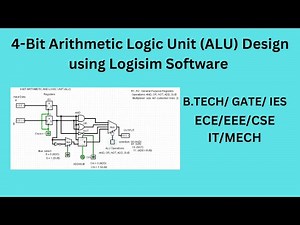 Logisim Simulation_7 | 4-Bit Arithmetic Logic Unit (ALU) Design using logic gates & FF's తెలుగు