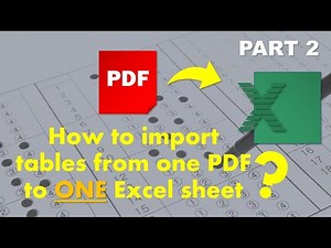 Import multiple tables from one PDF to ONE Excel sheet - PDF2Excel Part 2