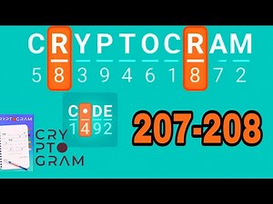 CRYPTOGRAM Word Logic Puzzles level 207 208