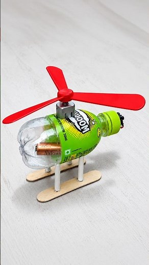 DIY HELICOPTER WITH PLASTIC BOTTLE