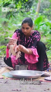 Chicken and Jackfruit Seed Cooking Recipe #chicken #jackfruit #cooking #recipe | Village Food Life