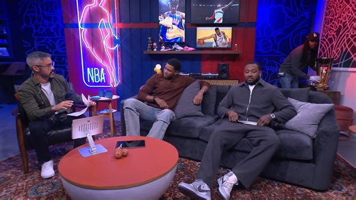 The @Emirates NBA Cup joins The Association 🏆 Stephen Nelson, Rudy Gay and John Wall welcome the Cup to the set ahead of quarterfinals action, tipping off tomorrow at 6pm/et on Prime! Watch live on NBA TV and the NBA App: https://link.nba.com/NBATV_FB | NBA TV