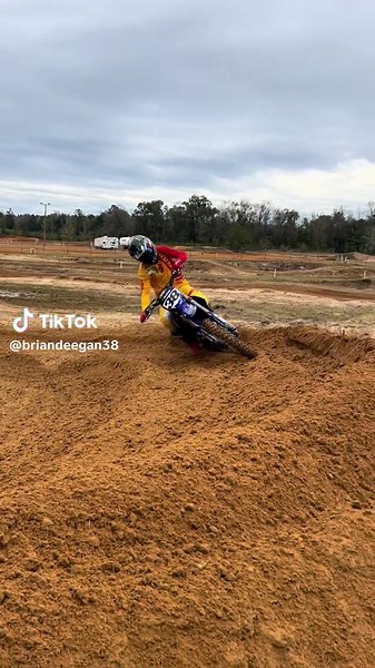 Dirt Bike Berm Blasting Supercross Action