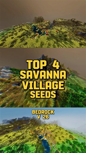 🌾 Top 4 Savanna Village Seeds for Minecraft Bedrock 26 #minecraftseeds