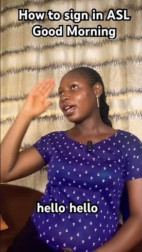 How to sign ‘’Good Morning’’ in #asl