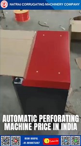 🔩 Automatic Perforating Machine – Now Available in India! Looking to streamline your corrugated board production? Our Automatic Perforating Machine is built to deliver clean, high-speed perforation for die-cut and packaging applications. Designed for accuracy, automation, and ease of use, it's a perfect addition to your corrugated setup. 💡 Ideal for: ✅ Corrugated Box Plants ✅ Multi-ply Board Perforation ✅ Integration with Fully Automatic Lines ✅ Long-life Blades & Minimal Maintenance 💰 Contac