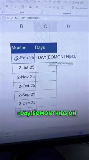 How To Calculate Total Number Of Days In Excel || #shortvideo #exceltutorial #viral Excel