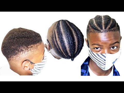 Needle & Yarn Cornrows + Flat Twists on Very Short Hair | Boys Natural Hairstyles