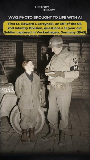 WW2 Photo Brought to Life: American MP Interrogates German Soldier After Surrender in Veckerhagen