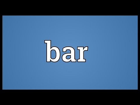 Bar Meaning