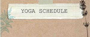 YOGA SCHEDULE