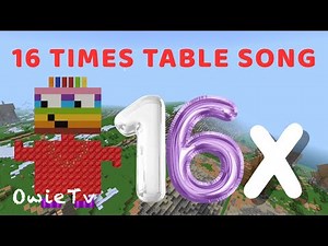 16 Times Table Song | Multiplication Song| Fun Math Song for Kids| Minecraft Numberblocks Counting