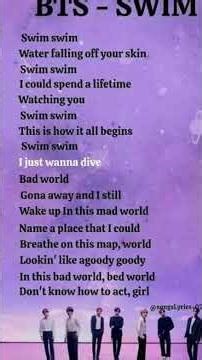 Swim Lyrics – BTS (Color Coded Lyrics / English Translation)