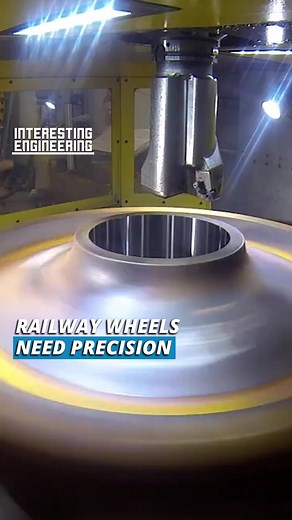 This CNC machine creates the perfect railway wheel again and again. | Interesting Engineering