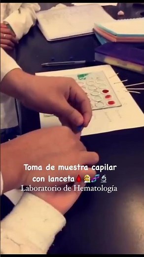 Laboratorio de Hematología 🩸👩‍🔬Toma de muestra capilar con lanceta🩸👩‍🔬🔬Grupps Sanguíneos 🩸🔬
