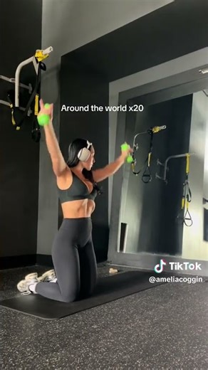 Simple lean pilates arm workout ❤️‍🔥 aim for 2-3 rounds (i reccomend using 1-3lb weights)