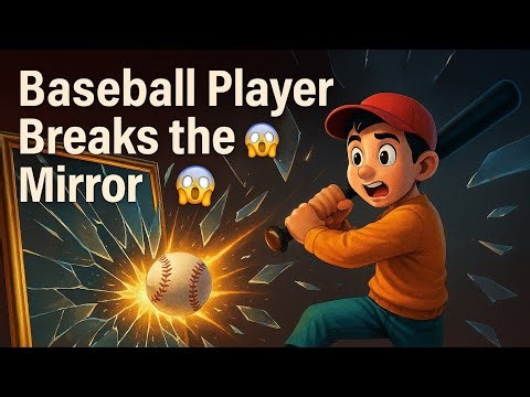 Baseball Player Breaks the Mirror 😱⚾ | 3D Illusion Mirror Art DIY