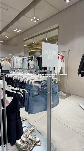 New in Bershka Denim mini skirts 🤍 #bershka #fashion #bershkahaul #outfitideas