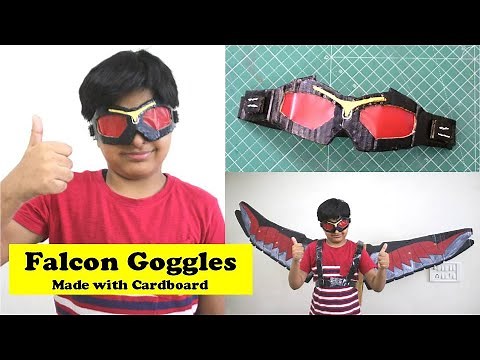 I made Avengers Falcon Goggles to match my Falcon Wings | Easy Super Hero Cardboard Craft DIY Ideas