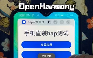 OpenHarmony开源鸿蒙手机直装hap无需电脑hdc已经实现，应用市场已安排指日可待，一加6T实测