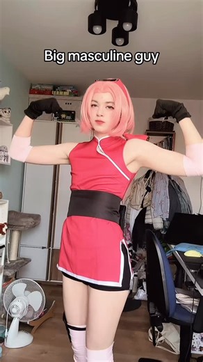 Jelly on Instagram: "💪💪 #femboy #cosplay #naruto #sakura"