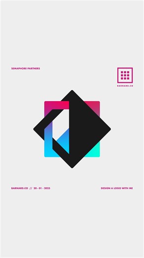 James Barnard on Instagram: "Some steps removed. 🫣 Semaphore Partners is an advisory firm specialising in implementations of service management tools. The owners approached me to redesign their company logo, which they had thrown together rather quickly at the start of their business. The logo was a depiction of semaphore flags (representing letters), which they liked, but the execution was lacking. I designed a depiction of a workflow diagram, combined with a representation of semaphore flags