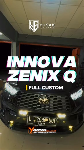YUSAK GARAGE 🛠💡 on Instagram: "Innova Zenix Q – keluar Dealer langsung upgrade!! Baru keluar showroom, langsung masuk Yusak Garage buat paket lengkap full custom lampu. Mulai dari projector headlamp, mini projie, sampai foglamp—semuanya sekalian. ⚡ Mini Projie HVT RFLX-III: sorotan rapi, lebar, dan padat 🌧 Foglamp Hyperion 3 Color 2 Inch: tajam & siap segala cuaca 🔥 Projector Hyperion 2 Inch (3 set): karakter cahaya garang & presisi ✨ Slim frame khusus Innova Zenix: tampilan clean & factory 