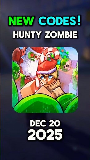 All NEW CODES in Hunty Zombie! | December 20, 2025