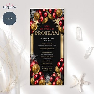 Awards Evening Program Template: Ladies Retirement or Birthday Gala Programs Printable, P802 - Etsy