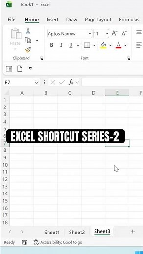 Excel shortcut series-2 l Delete Active sheet in excel using short key 🔑