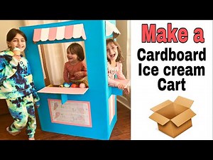 DIY Crafts | How to make ice cream stand out of cardboard | Foldable play shop