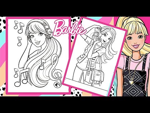 BARBIE And FRIENDS Coloring Page With Markers - Barbie Coloring Book Barbie Dreamhouse Adventures