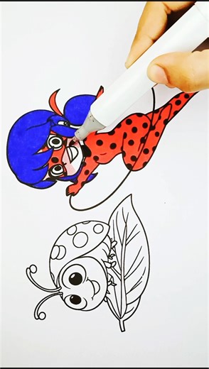 ladybug Drawing for Kids #coloring #coloringpages #drawing #kidspainting #forkids #ladybugdrawing
