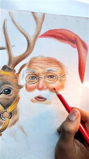 Easy santa claus drawing 🌲🖌️#shorts #art #christmas #drawing