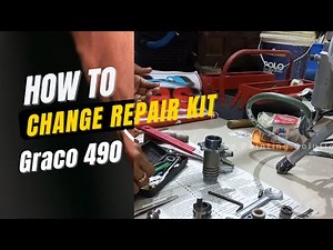 How To change Repair kit Graco 490 // Spray machine repairing