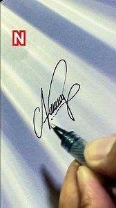 How to sign the letter N? #signature N #calligraphy N #beautifulsignature #shorts