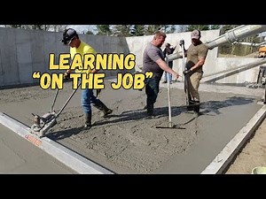 How To Pour A Big House Concrete Floor Using A Power Screed.