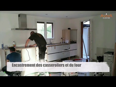 Timelapse montage cuisine en Ilot | Cuisines AvivA