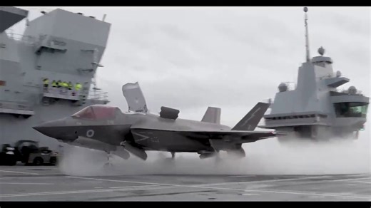 Watch an F-35B Launch from HMS Queen Elizabeth | Modern Naval Power