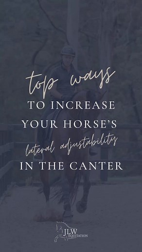 The dressage tests don't explictly introduce lateral work as early in the canter as they do in the trot and walk, so it can be easily missed. But suppleness in your canter is a foundation work which will put you a cut above the rest in your novice and elementary work, and set you up for success. You don't want the first time you think about lateral work in the canter to be when you are first training the half pass! Having the horse laterally supple left and right is the key to allowing the horse