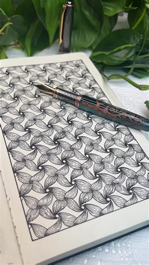 A throwback from September. It’s such a beautiful pattern! Tree of Life fountain pen from Grifos. #doodle #zentangle #drawing #tutorial #fyp