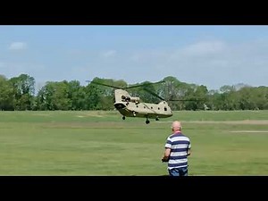 RC model Chinook CH-47 turbine Helioldies 2022 in Eibergen last flight before crash.